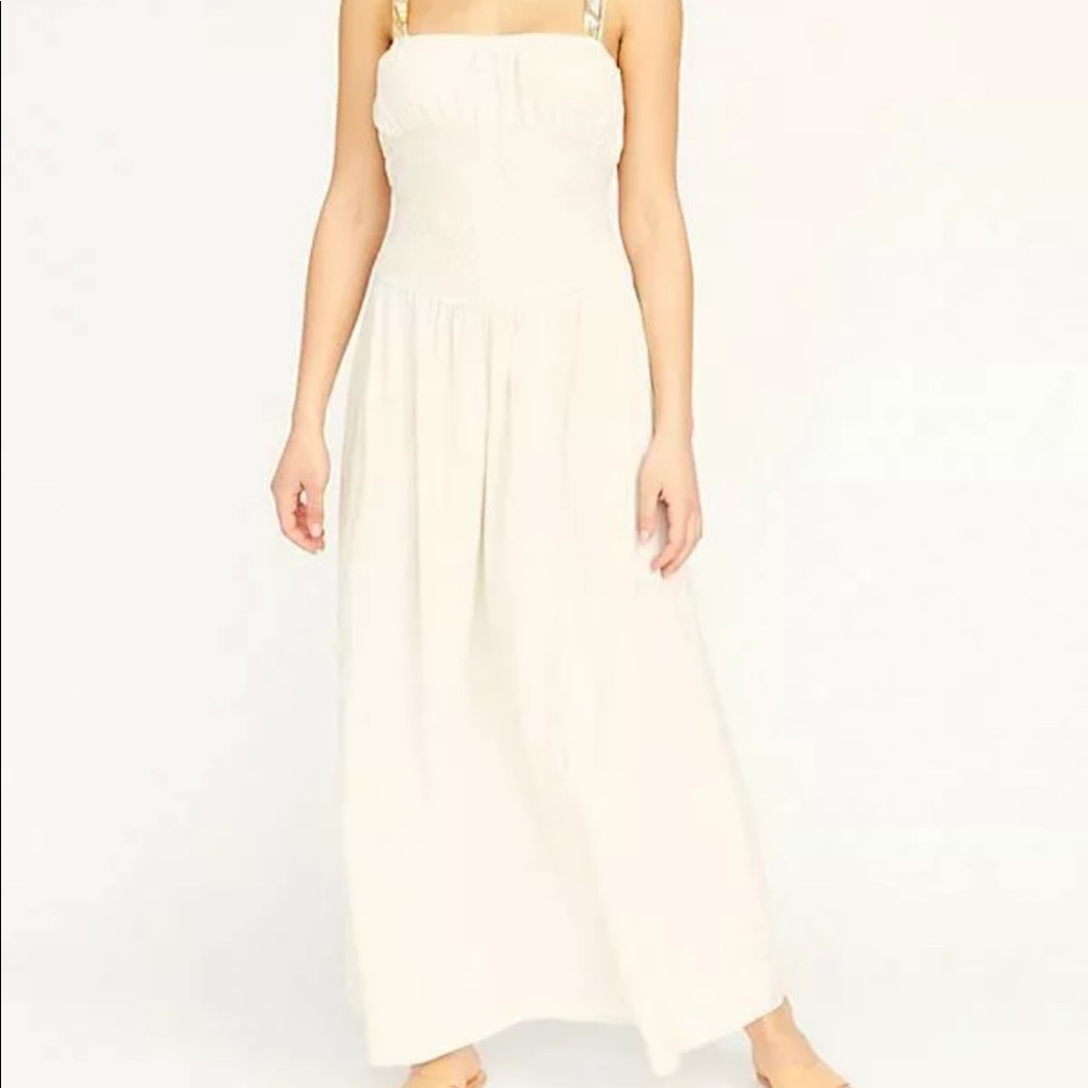 Free People Linen Tie Shoulder Dress